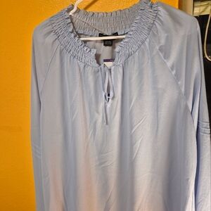 Light Blue Long Sleeve Blouse